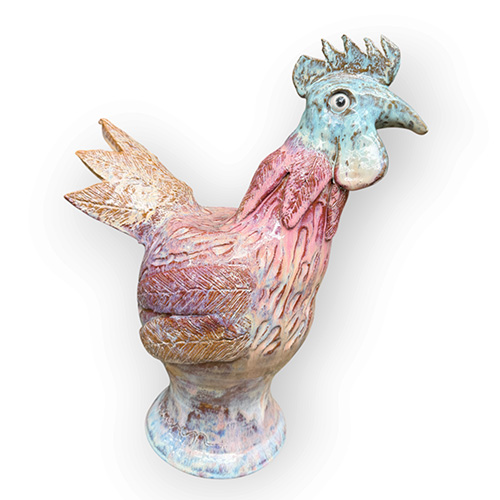 Billy Joe & Marcia Craven Collaboration 15.5" Rainbow Rooster DP6478